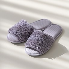 FINDS lifestyle TIERRA HomeTiera 褶邊棉拖鞋, 淺紫色, 1組