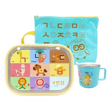 LE BARN 手柄不鏽鋼杯+不鏽鋼餐盤+收納袋, 混色, 不鏽鋼餐盤+便當袋+不鏽鋼杯子