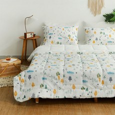 amante Wake泡泡紗波紋夏季被, 白色的