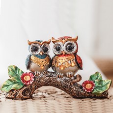 Metra Shop五顏六色的貓頭鷹 2隻, 混合顏色