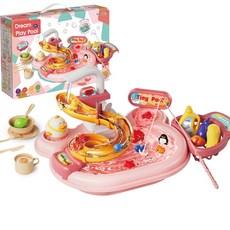 Inbealy 天空太陽星 2合1戲水樂園釣魚遊戲廚房遊戲 inbea12036, 1個, 粉紅色