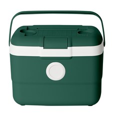 OLIVING 圓點桌板保溫箱, 苔蘚綠, 25L