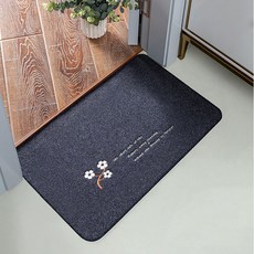 AFAMIC 艾法 丙綸絲絨繡花吸水除塵地墊, 灰色, 1個