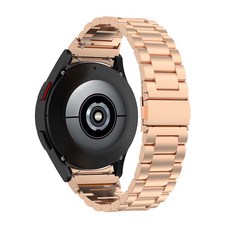 Jelsen 三星Galaxy Watch 4 / 5 / 6 優質金屬弧形智慧手錶錶帶 20mm, 玫瑰金