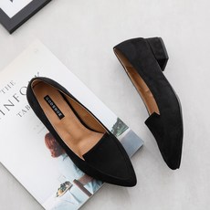 갓슈 샤틴와인 펌프스 플랫슈즈 3cm