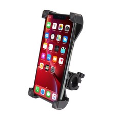 Bullsone 自行車矽膠手機支架, 黑色的, 1個