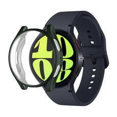 SPACE SHIELD Galaxy Watch 6 兼容全包覆保護殼 44mm, 深綠色