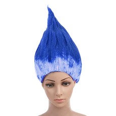 市集風趣味尖頭假髮, 藍色, 1個