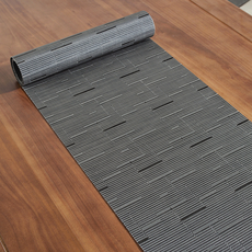 微笑家居 餐桌室內裝飾桌旗, 深灰色, 30 x 180 cm