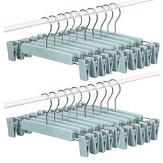 Lev柔軟夾式褲子衣架, 藍色, 20入