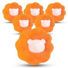 DING DONG PET 寵物熊貓除毛洗衣過濾器 6.5 x 6.5 cm, 橙花, 6個