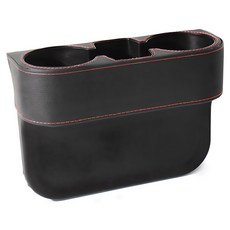 Benauto 車用皮革縫隙杯架, 黑色, 1個