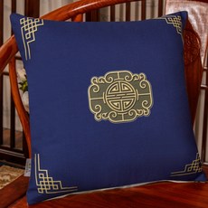 Karis圓形拼布桃花心木色抱枕套