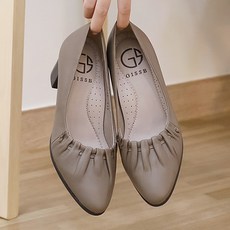 GISSE J-Shoe 羊皮手工瑪莉淺口高跟鞋