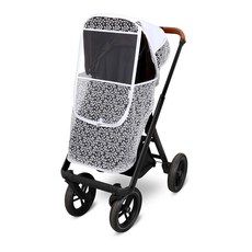 Manito 嬰兒車刺繡網眼罩, 白色, 1入