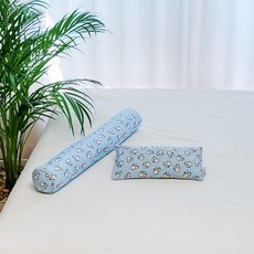 아띠블랑 유아용 베개 + 바디필로우 세트, 블루펭귄