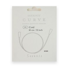 SEEKNIT yarna 弧形可換式棒針連接線 M2 80cm 61223, 銀色, 1個