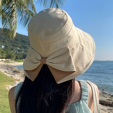 Musikine 女性用可愛蝴蝶結漁夫帽水桶帽 C110