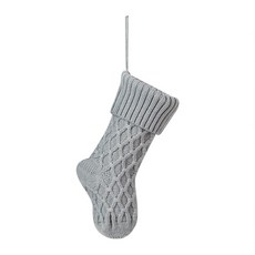 聖誕吊飾裝飾襪, 04 銀灰色 小