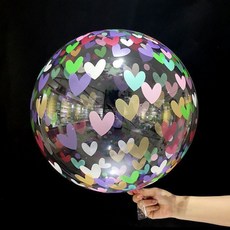 Maket Gamseong 派對裝飾印花波波球, 5個, 愛心印花