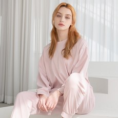 뒤란 여성용 무지 심플 벌룬핏 맨투맨 긴팔 티셔츠