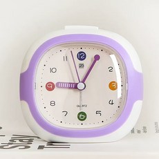 Mabso Shop 可愛時尚小型臥室桌鐘 BRP1383, 紫色
