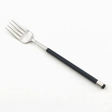 Bogen 方形雙色餐具 晚餐叉, 1個, 藍色 + 銀色