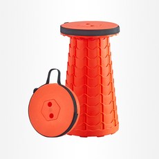 듀러블리 휴대용 접이식 플라스틱 의자, 13풀오렌지, 1개