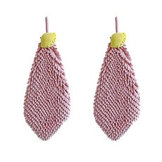 Market A 蓬鬆吸水雪尼爾廚房毛巾, 檸檬, 2個