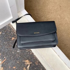 MDMS 簡約百搭復古斜背包, 黑色