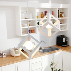 비츠조명 망고 2등 식탁 인테리어조명, 화이트