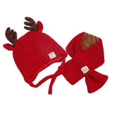 JOY MULTI 鹿角帽子 +披肩套裝