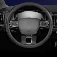 Ez2mk MS-180 통기성 타공 가죽 핸들 커버, 블랙