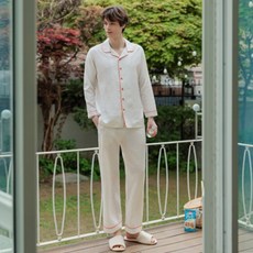 ILoveJ About You 涼感柔軟粉彩配色長袖睡衣上下套裝