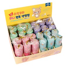 Feelbox 鬆弛熊 12 色迷你木製彩色鉛筆套組 4 x 6p, 1套, 12 種顏色