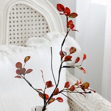미스모네 조화 빈티지 가을 낙엽 나무 가지 S 짧은가지, 레드, 1개