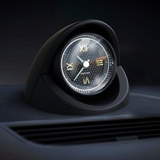 韓國 CAREX Signature 經典車用出風口儀表板指針式時鐘, 黑色, 1個