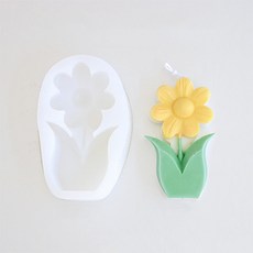 Homeflow 香氛石膏花蠟燭矽膠模具, 向日葵