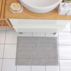 리빙플러스 고품격 프리미엄 다용도 극세사 매트, 라이트그레이