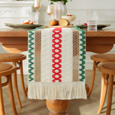 Mamiru 簡約現代亞麻桌旗, 1個, 30 x 220 cm, 9