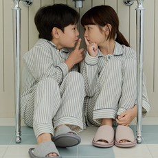 Jjiniya 兒童學生 Jubil 40支純棉長袖睡衣上下套裝
