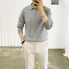 Ador 經典羅紋鈕扣領羊絨 7 色長袖針織