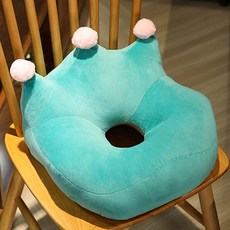 皇冠造型甜甜圈坐墊, 藍色