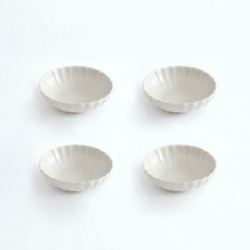 ERATO 貝殼小菜盤/前菜盤 直徑 128mm x 高度 40mm, 奶油色, 4個