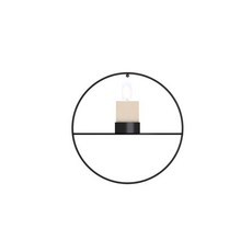 優雅壁掛式燭臺, E-黑色