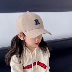 JOYMULTI 兒童R標誌刺繡棒球帽
