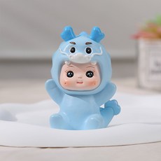 Homeflow 可愛蛇年龍年寶寶家居裝飾公仔擺飾品, 藍龍