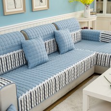 歐式現代靠墊+沙發墊, TYPE3 藍色