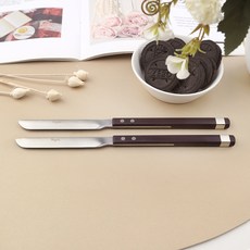 Bogen 方形Solen餐具 點心刀, 深櫻桃紅, 2個