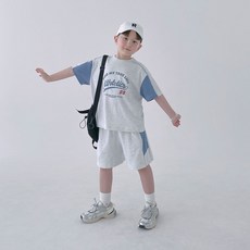 BerryCloset 男童透氣拼接縫線上下套裝